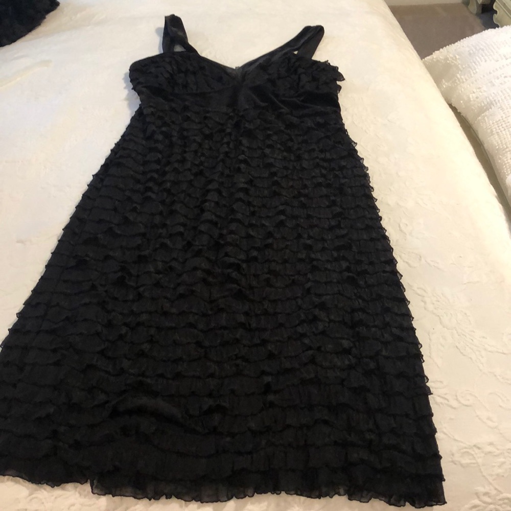 New Directions little black ruffled dress